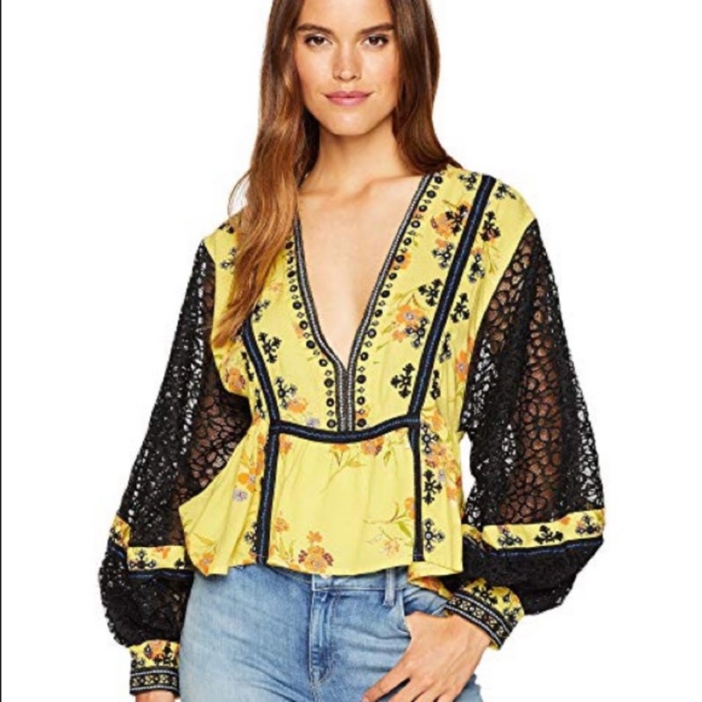 Free People Boogie with the Night blouse